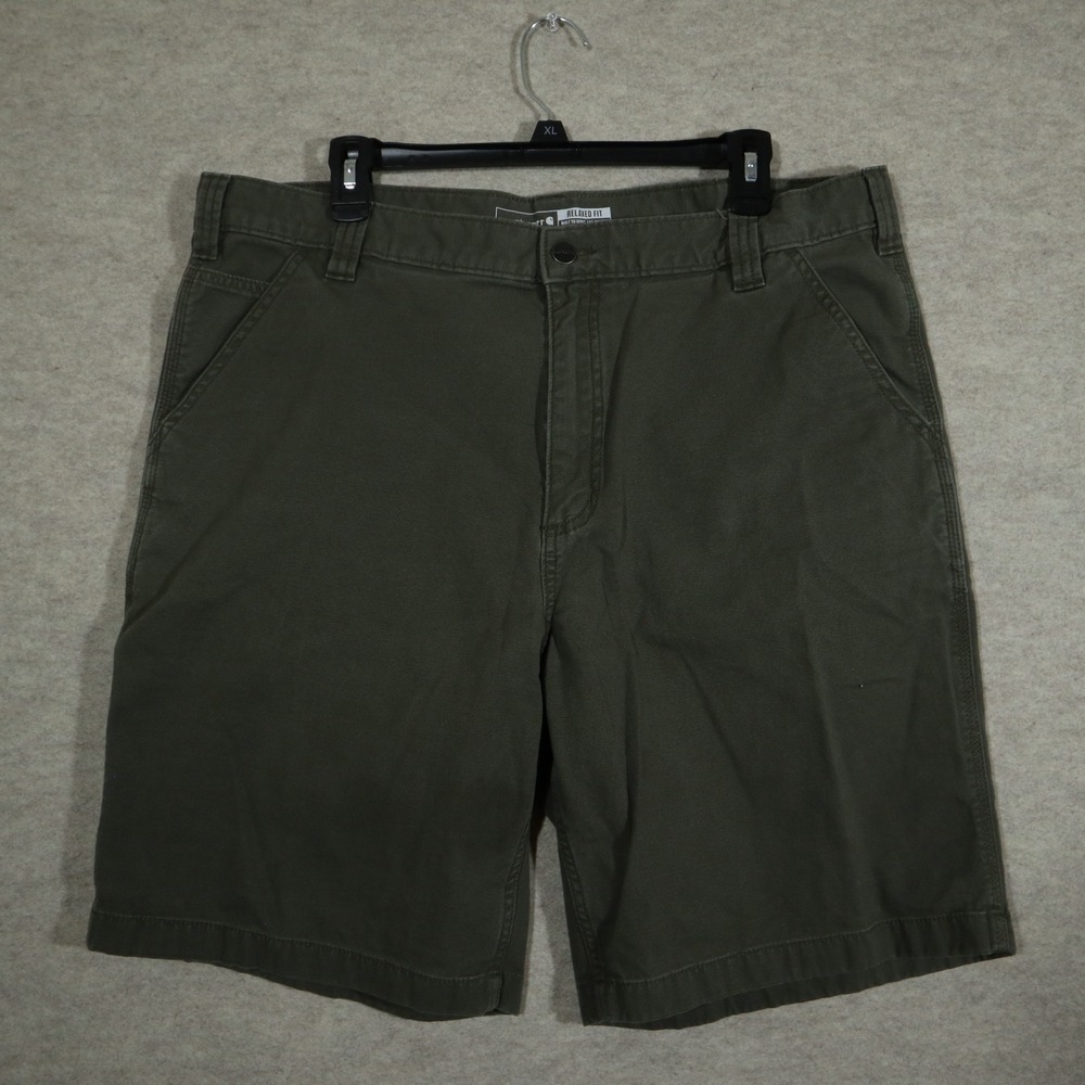 Carhartt Relaxed Fit Cargo Shorts Mens 40 Green Canvas Utility Workwear Gorpcore